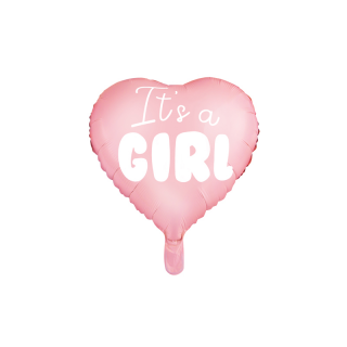 Balon Folie Inima, It s a Girl - 45 cm