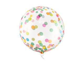 Balon Orbz transparent cu buline multicolor, 40 cm