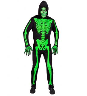 Costum Schelet Verde UV Adult