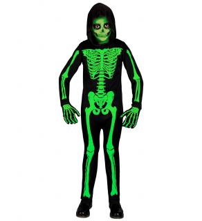 Costum Schelet Verde UV Copii