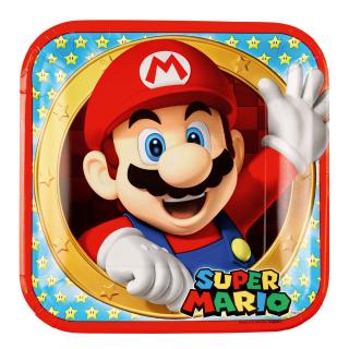 Set 8 Farfurii Super Mario, 23x23 cm