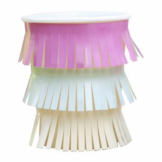 Set 8 Pahare Tropicale cu Franjuri, 266 ml