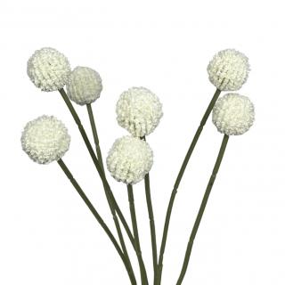 Buchet artificial cu flori de Craspedia - 60 cm