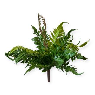 Buchet artificial de feriga cu 21 frunze - 30 cm