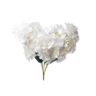 Buchet artificial Hortensia alb cu 15 capete - 55  cm