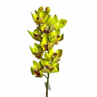 Orhidee artificiala Cymbidium  9 cupe - 75 cm