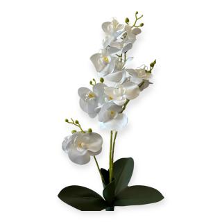 Orhidee Phalaenopsis artificiala cu frunze - 51 cm