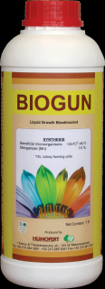 Biostimulator lichid de crestere pentru culturi ecologice BIOGUN - 1 litru, legume, pomi, cereale