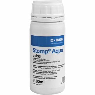 Erbicid Stomp Aqua - 80 ml, preemergent, selectiv, Porumb, Floarea Soarelui, Grau, Ceapa, Vita de vie