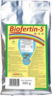 Ingrasamant organic cu aminoacizi liberi (90%) Biofertin-S 15-0-0 , legume, cereale - punga 500 grame