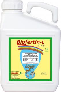 Ingrasamant organic cu azot si aminoacizi BIOFERTIN-L 7-0-0 - 5 litri, legume, cereale, pomi, vita de vie