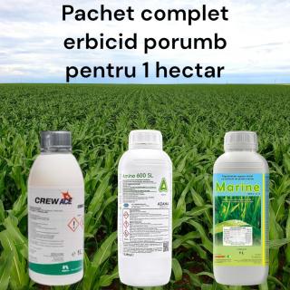 Pachet erbicid porumb pentru 1 hectar ( 1 X CREW ACE 1L + 1 X AMINO 600SL 1L + 1 X MARINE 1L)