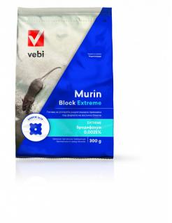 Raticid Murin Block Extreme - 300 grame, blocuri cerate,Brodifacoum, otrava sobolani si soareci