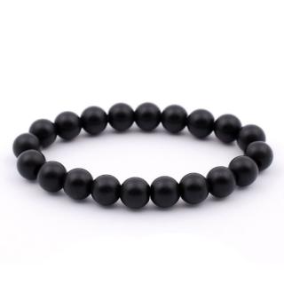 Bratara Elastica si Pietre Naturale Onix Negru Mat 8mm