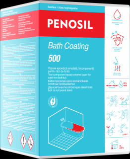 Kit vopsea pentru renovare cazi fonta PENOSIL BathCoating 500, 960g
