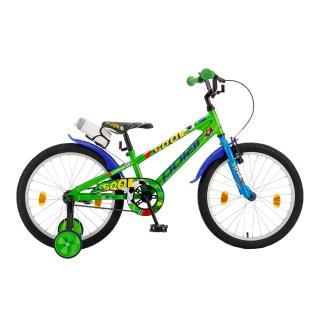 Bicicleta Copii Polar Footbal - 20 Inch, Verde-Albastru