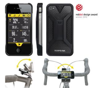 Carcasa Husa Topeak Ridecase Iphone 4, Carbon-Nylon, reglabila, neagra