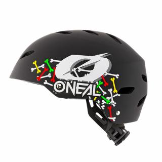 Casca Ciclism Copii O Neal Dirt Lid Skulls - 47-48 cm, S, Negru-Multicolor