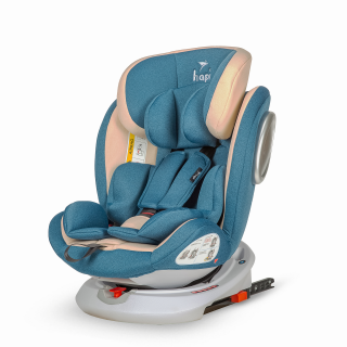 Scaun Auto Rotativ 360 Cu Isofix Si Centura Hapi Ozy Albastru