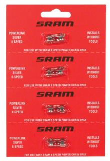 Zala Conectoare Sram Power Link - Set 4 Buc, 8 Viteze, Argintiu