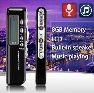 Raldio Microfon spion - reportofon digital 8GB, mp3player