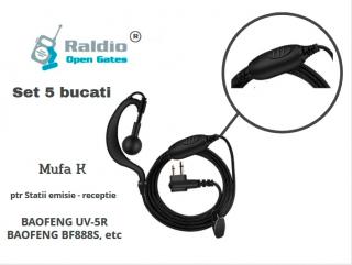 Raldio - Set 5 buc Casti ptr Statii radio mufa K - caliatate OK