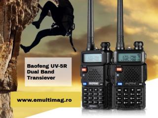 Set 2 statii radio Baofeng UV-5R Dual Band Tranciever + Bonus Casti cu microfon incluse