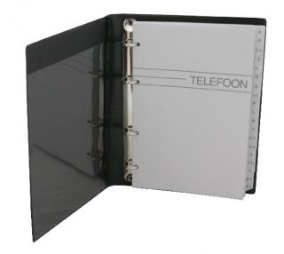 Agenda telefonica cu inele, 220 x 165 mm, cu index, KANGARO - culori asortate