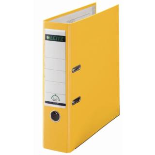 Biblioraft A4, plastifiat PP paper, margine metalica 80 mm, LEITZ 180 - galben
