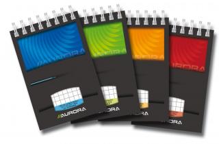 Blocnotes cu spirala, A7,  60 file - 90g mp, AURORA Mano - matematica