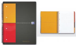 Caiet cu spirala A4+, OXFORD International Filingbook, 100 file-80g mp, coperta carton rigid - matematica