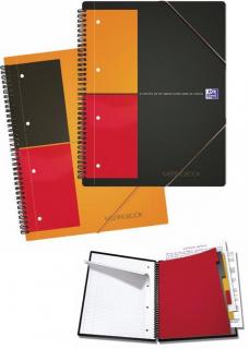 Caiet cu spirala A4+, OXFORD International Meetingbook, 80 file-80g mp, 4 perf., coperta PP - dictando