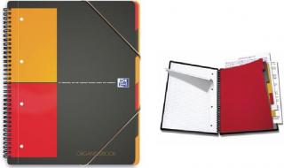 Caiet cu spirala A4+, OXFORD International Organiserbook, 80 file-80g mp, 4 perf., coperta PP - matematica