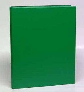 Caiet mecanic 2 inele - D25mm, coperti carton plastifiat PVC, A4, AURORA - verde