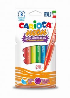 Carioca super lavabila, fluorescenta,  8 buc cutie, CARIOCA Neon