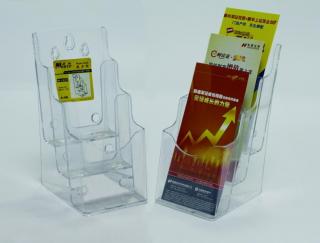 Display plastic pentru brosuri, de birou perete, 3 x 1 3A4, KEJEA - transparent