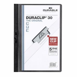 Dosar de prezentare Durable Duraclip, 30 coli, negru