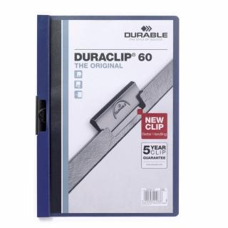 Dosar de prezentare Durable Duraclip, 60 coli, albastru inchis