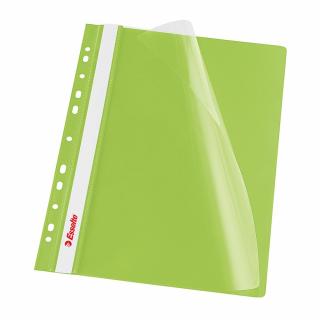 Dosar PP cu multiperforatii  Esselte VIVIDA, A4, verde, 10 buc set