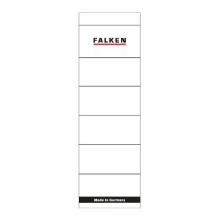 Etichete Falken autoadezive, pentru bibliorafturi,  60 x 190 mm, alb