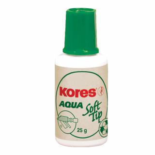 Fluid corector Kores, 20 ml, pe baza de apa, aplicator cu burete