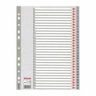 Index din plastic Esselte, A4, index 1-31