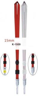 Lanyard textil, 15mm latime, KEJEA - negru