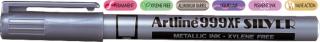 Marker cu vopsea ARTLINE 999XF, corp metalic, varf rotund 0.8mm - argintiu