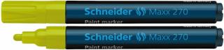 Marker cu vopsea SCHNEIDER Maxx 270, varf rotund 1-3mm - galben