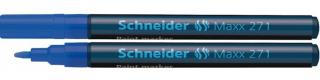 Marker cu vopsea SCHNEIDER Maxx 271, varf rotund 1-2mm - albastru