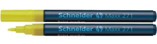 Marker cu vopsea SCHNEIDER Maxx 271, varf rotund 1-2mm - galben