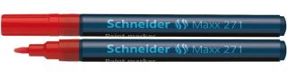 Marker cu vopsea SCHNEIDER Maxx 271, varf rotund 1-2mm - rosu