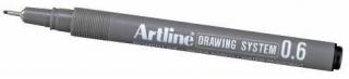 Marker pentru desen tehnic ARTLINE, varf fetru 0.6mm - negru