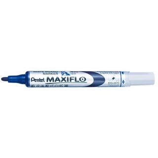 Marker pentru tabla Pentel Maxiflo, varf rotund, 4 mm, albastru